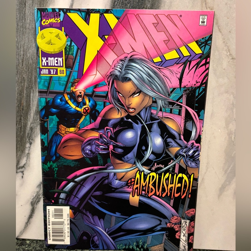 DC Comics X‑Men Comic Cover — Purple, Pink, Yellow, Black, Blue